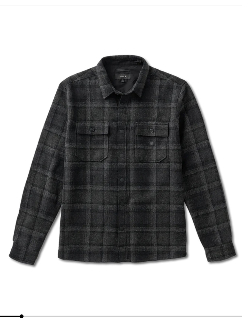 Roark Men's Charcoal Plaid Flannel Button Down Shirt